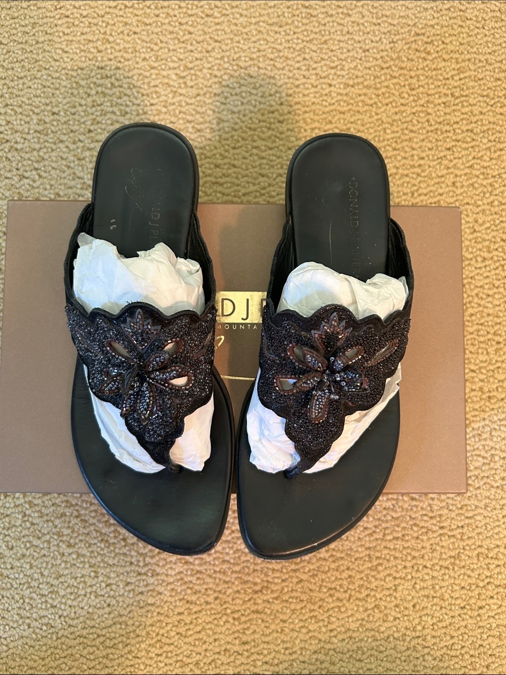 Donald Pliner beaded thong sandals (8.5)